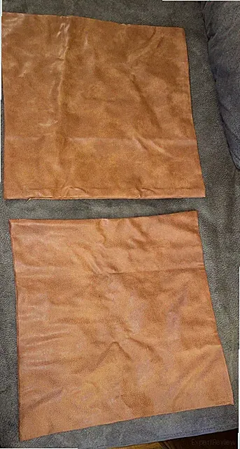 Brand New ~ Faux Brown Leather Pillow Covers 16x16 Set Of 2