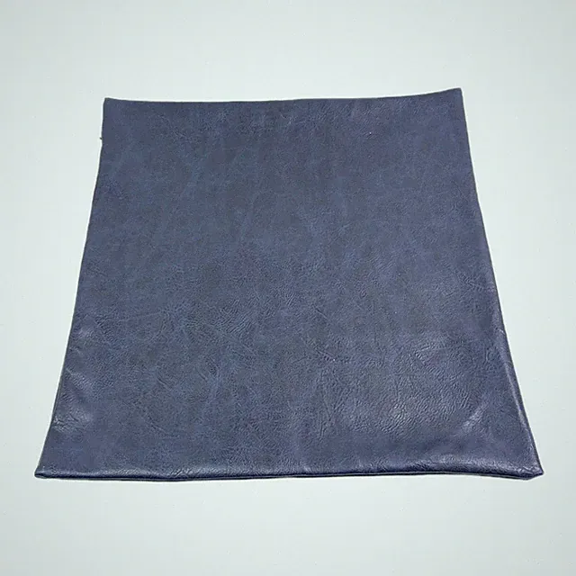 BRAWARM Blue Faux Leather Pillow Case 18" x 18" w/Zipper No Stuffing! Case Only!