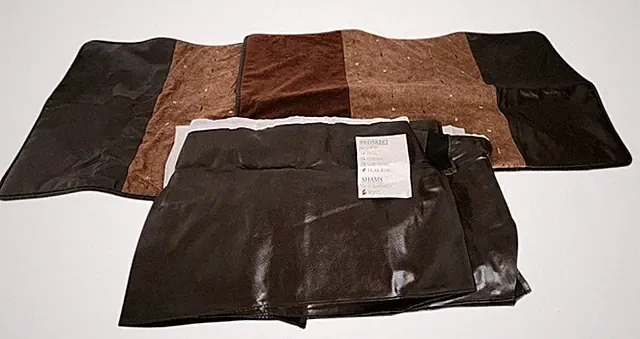 D KING VERATEX SOUTHWESTERN BARBED WIRE FAUX LEATHER (2)PILLOW SHAMS & BEDSKIRT