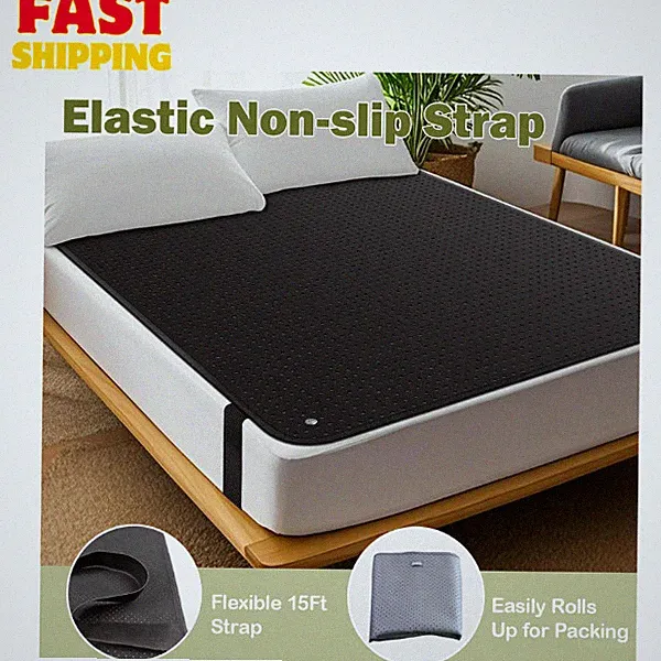 Grounding Mat for Bed, Grounding Mattress Cover Pad for Improve Sleep, Conduc...