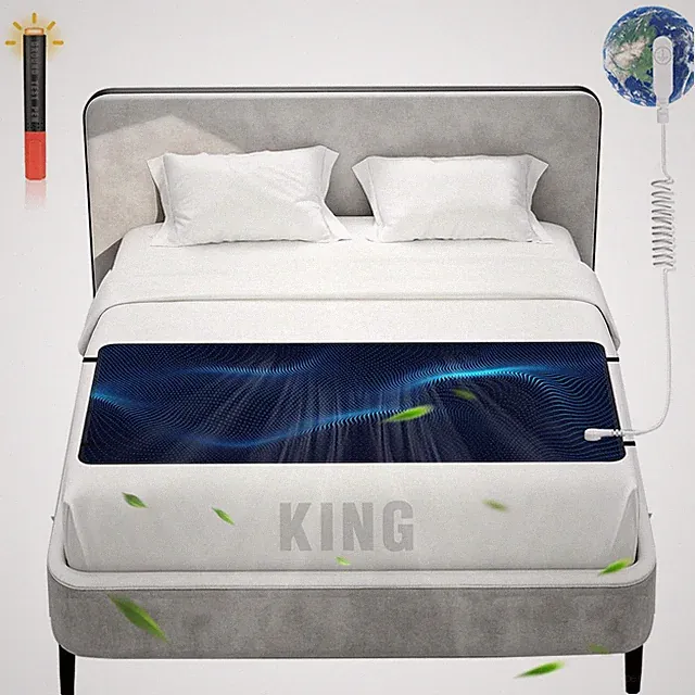Grounding Mat for Bed King Queen Grounding Mattress Pad PU Leather Material w...