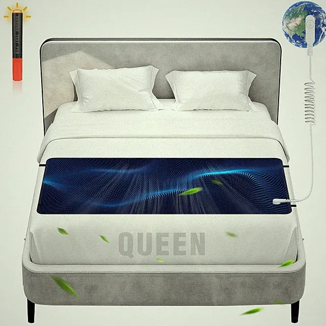 Grounding Mat for Bed, King/Queen Size Grounding Mattress Pad for Sleep, PU L...