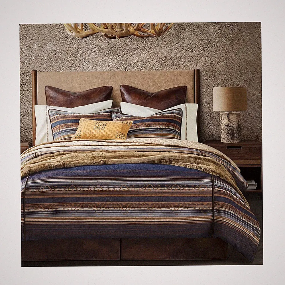 Paseo Road by HiEnd Accents Estes Western Bedding 3 Piece Super King Duvet Co...