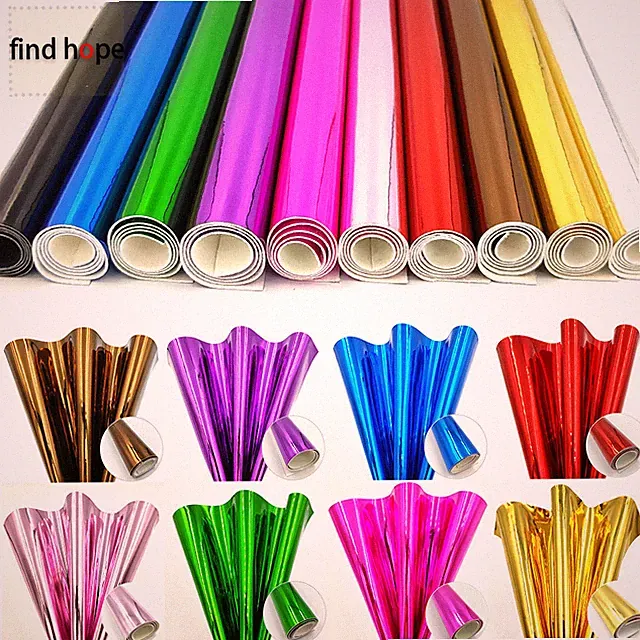 PU Leatherette Fabric Bows Bag Foil Material Sheets Metallic Mirror Faux Leather