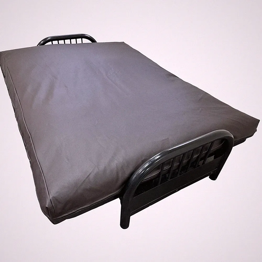Queen Brown Leather Vinyl Futon Mattress Covers, Bed Slipcovers 6x 60 x 80