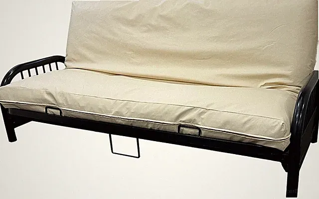 Queen Ivory Leather Vinyl Futon Mattress Covers, Bed Slipcovers 6 x 60 x 80