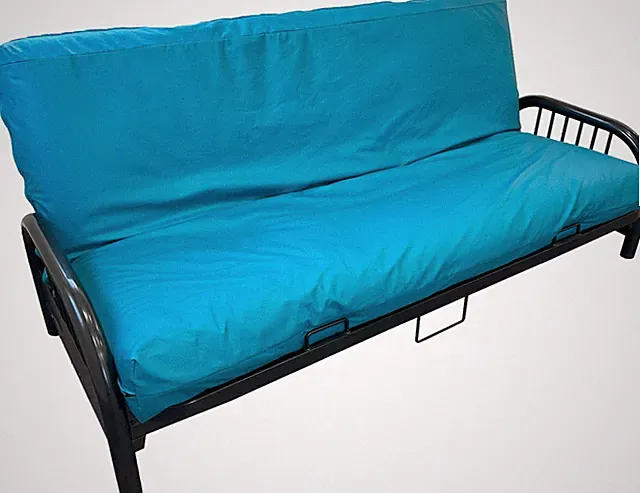 Queen Turquoise Leather Vinyl Futon Covers, Mattress Protector, Bed Encasement