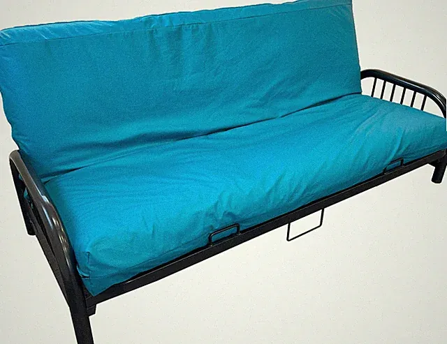 Queen Turquoise Leather Vinyl Futon Mattress Covers, Bed Slipcovers 6 x60 x 80