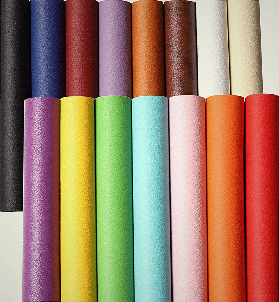 Solid PU Synthetic Faux Leather Sheets 15Pcs/Set 8.2" X 11.8"Soft Leather Fabric